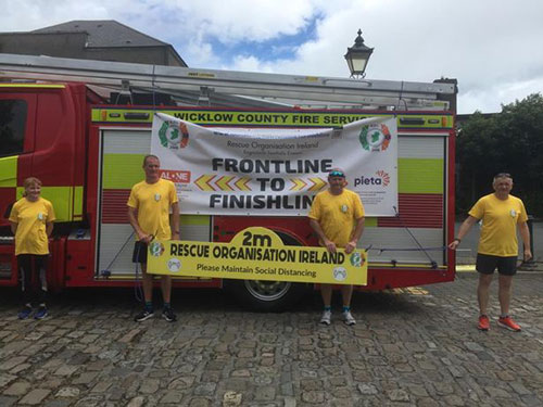 Frontline heroes raise €8,500 after walking 275 km for charity