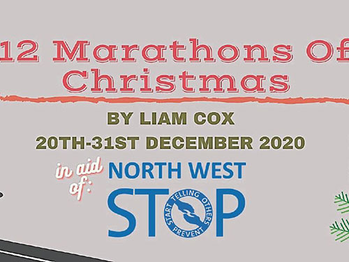 Leitrim runner to run “12 Marathons of Christmas” in aid of North West Stop